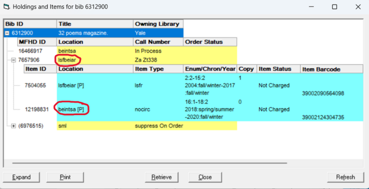 A computer screenshot of a hierarchical tree showing an location mismatch. 